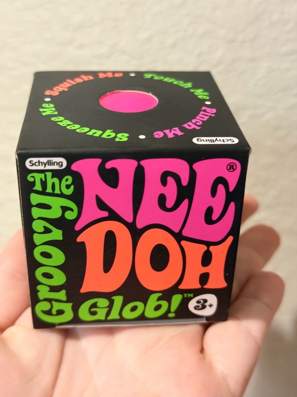 Schylling NeeDoh Groovy Glob Stress Toy - Neon Pink